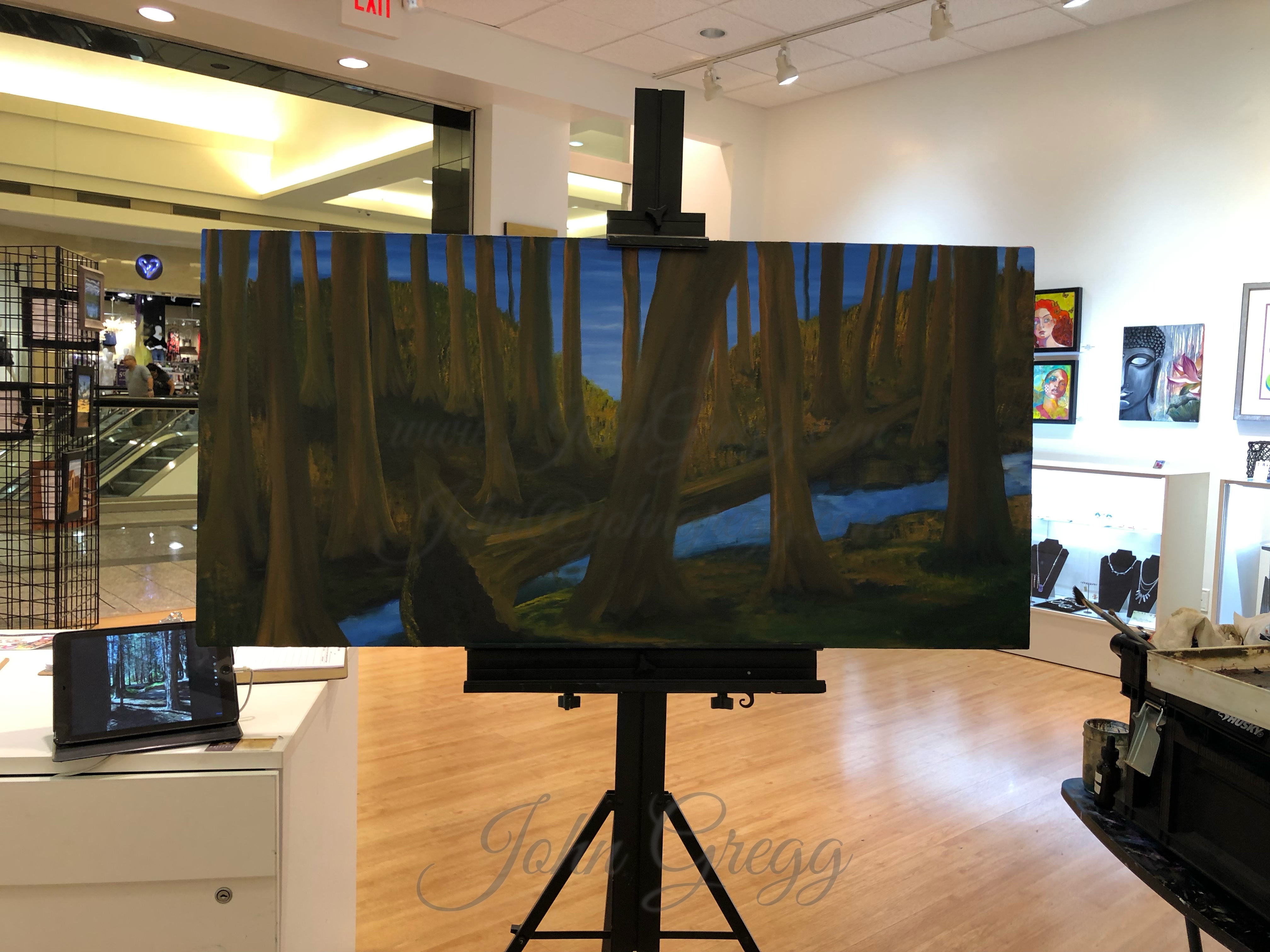 24" x 48" canvas board oil painting by John Gregg