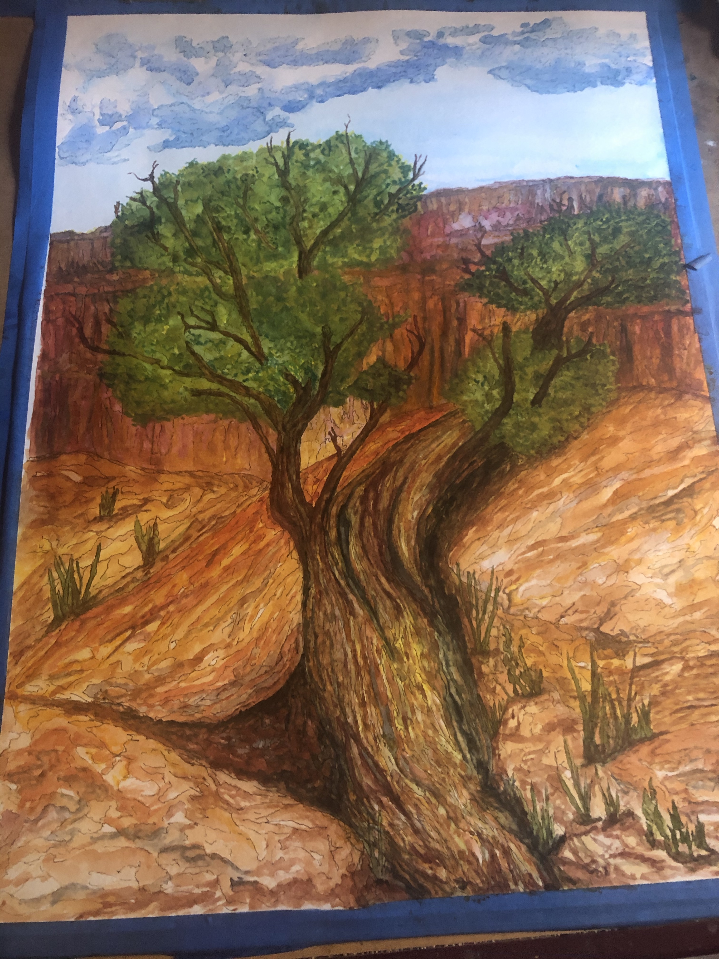 Watercolor painting of my favorite Dead Horse photo